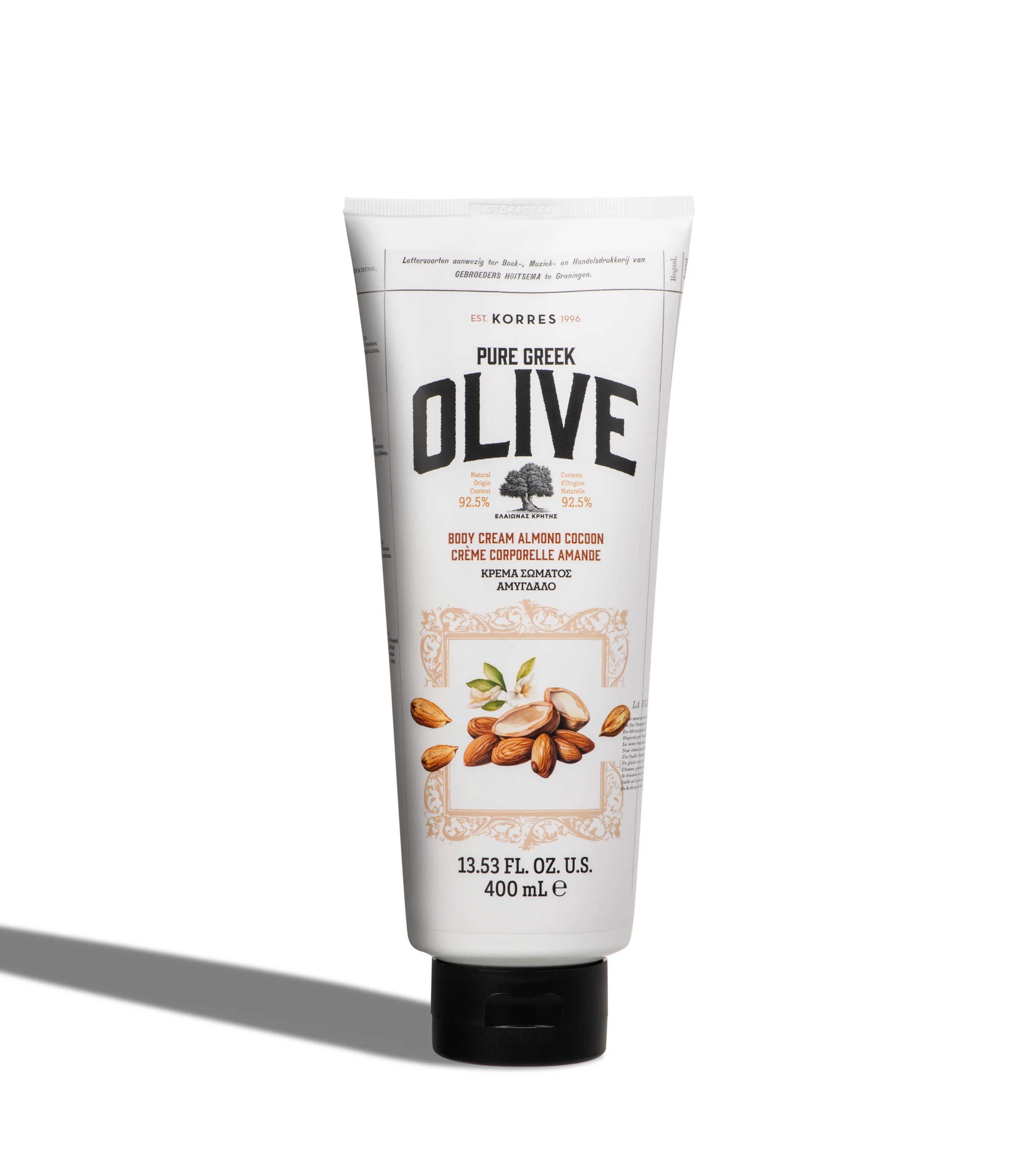 Pure Greek Olive Body Cream Almond Cocoon 400ML