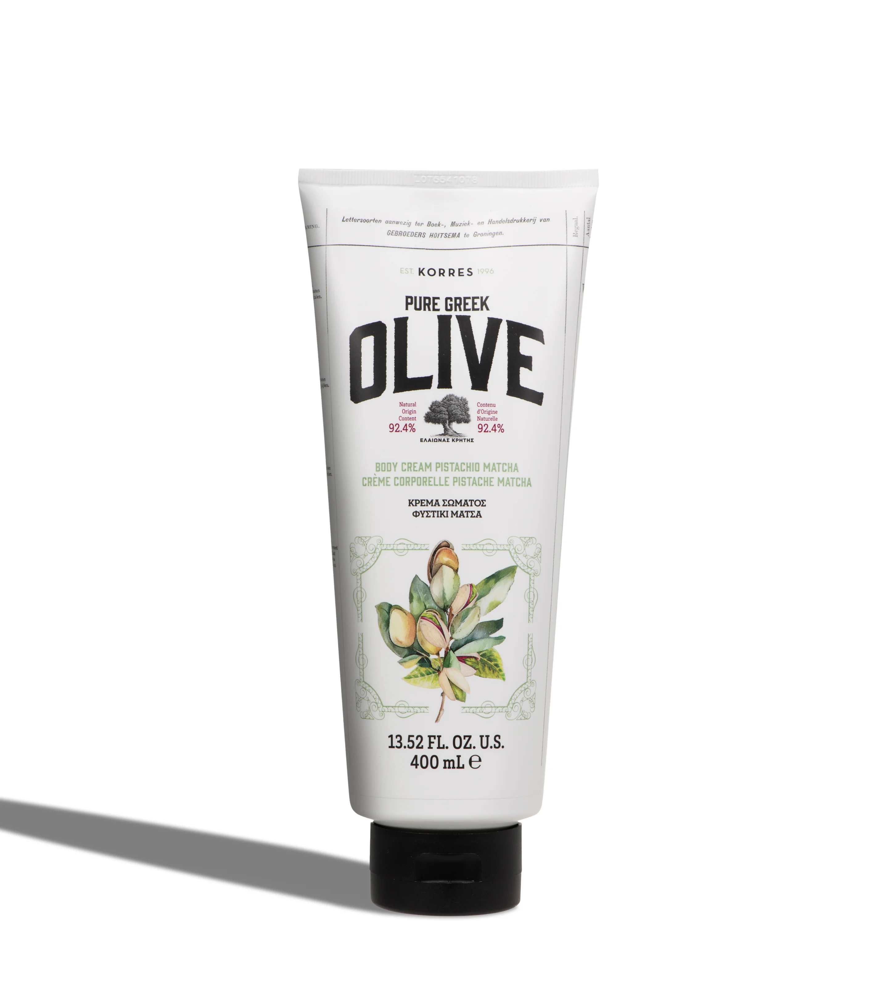 Pure Greek Olive Body Cream Pistachio Matcha 400ML