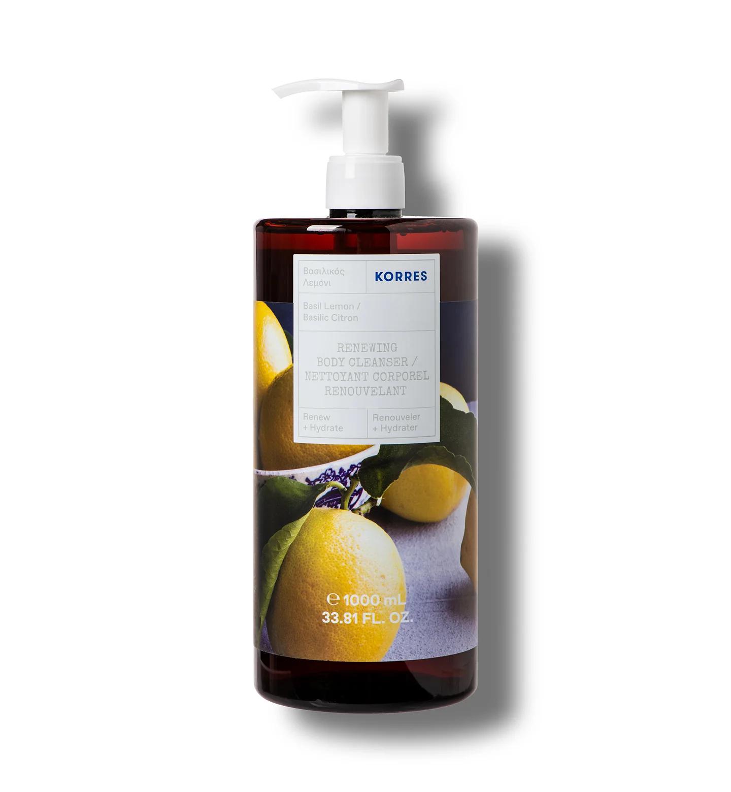 Renewing Body Cleanser Basil Lemon 1 Liter